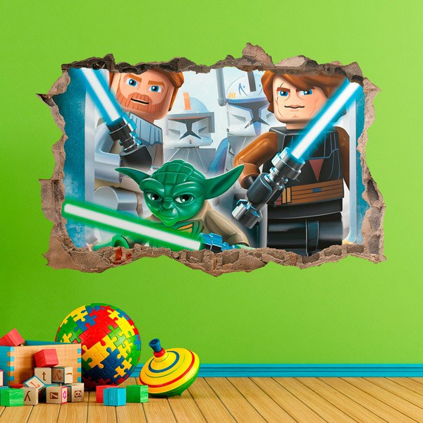 Stickers muraux: Lego, épées laser Star wars