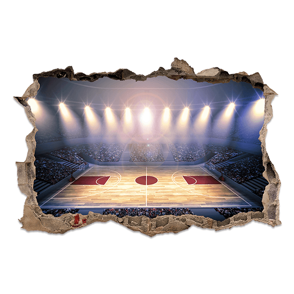 Stickers muraux: Terrain de basket-ball