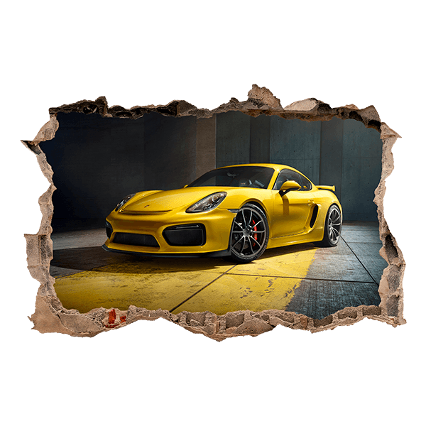 Stickers muraux: Jaune Porsche