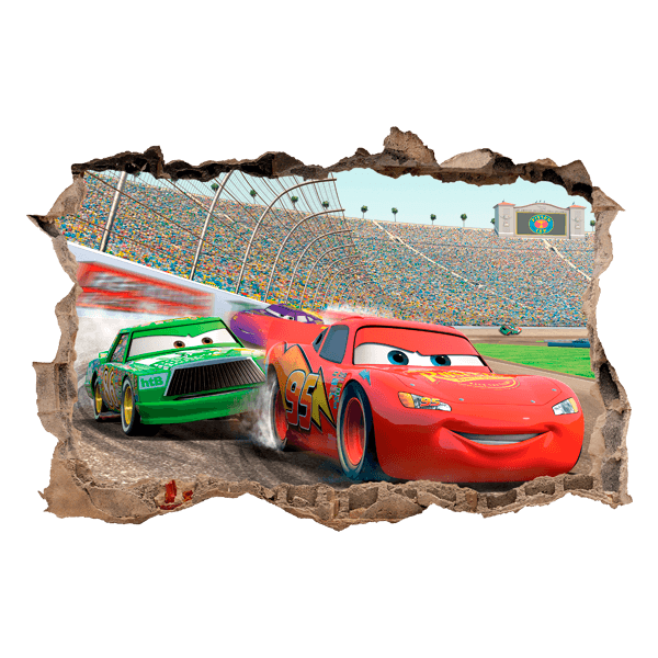 Stickers muraux: Sticker mural Trou Rayo McQueen à Carrera