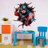 Stickers pour enfants: Captain America en action 3