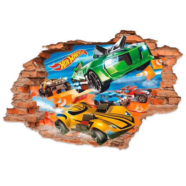 Stickers pour enfants: Trou dans le mur Hot Wheels