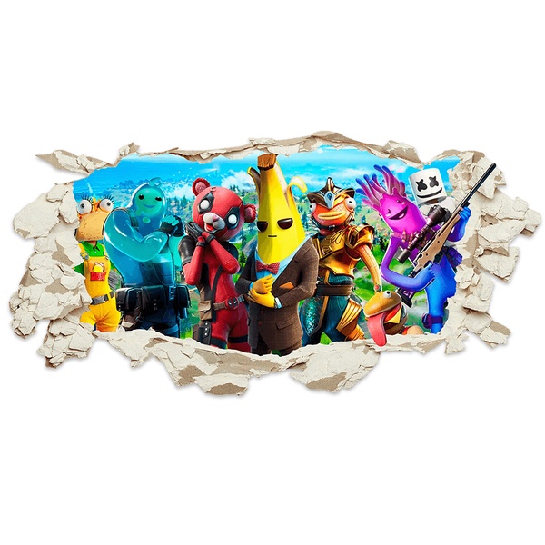 Stickers muraux: Trou dans le mur Fortnite
