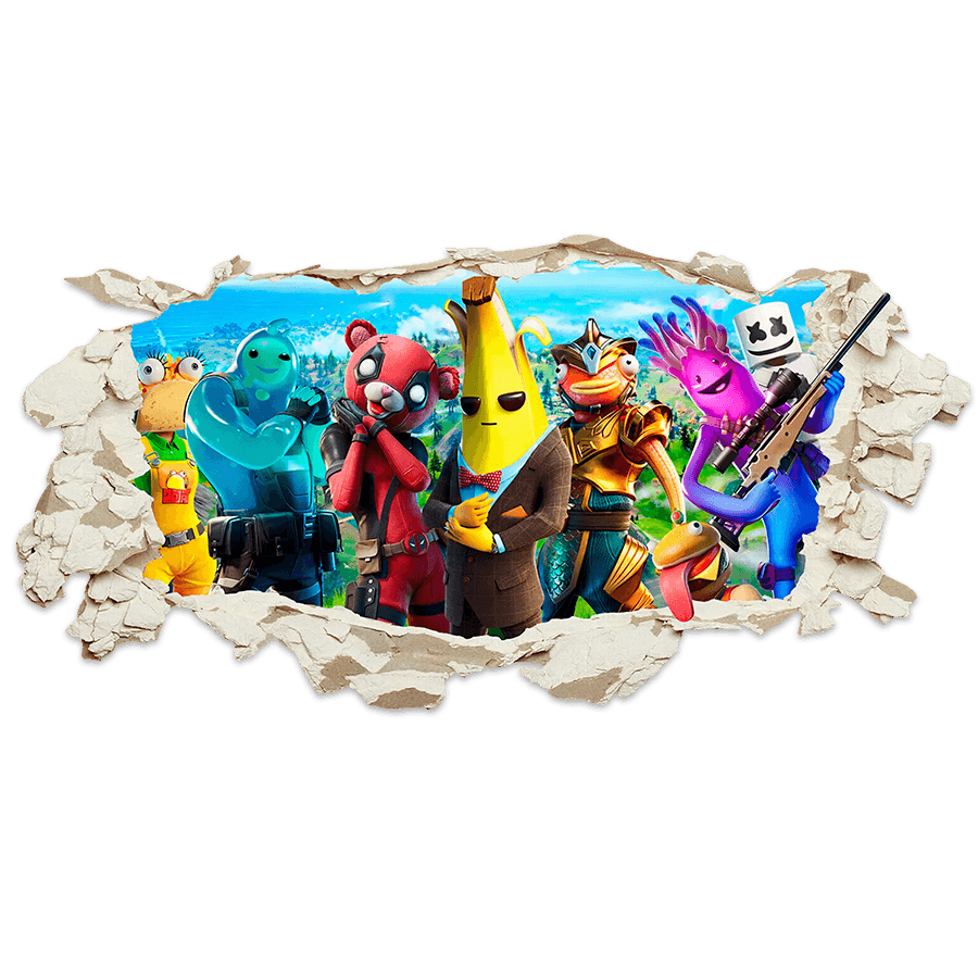 Stickers muraux: Trou dans le mur Fortnite