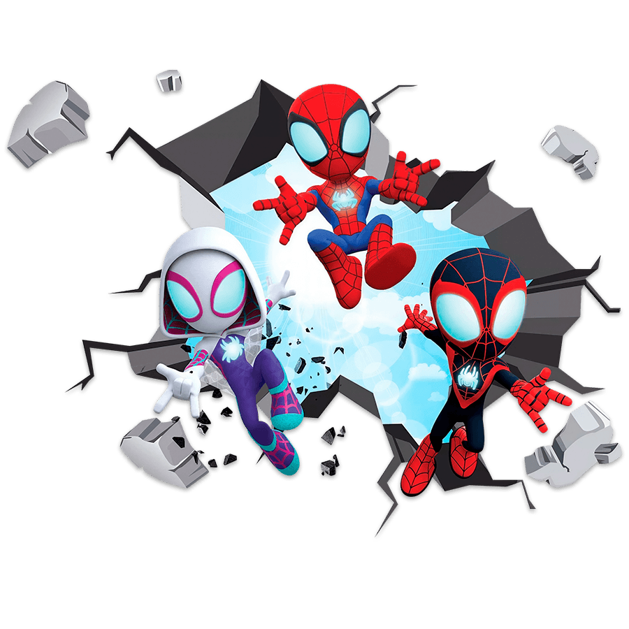 Stickers pour enfants: Trou dans le mur Spider-Verse