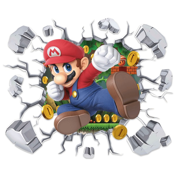 Stickers pour enfants: Trou dans le mur Super Mario