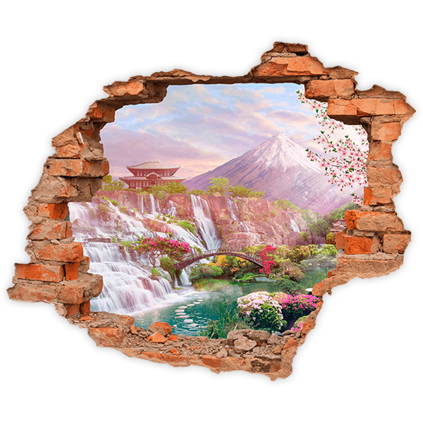 Stickers muraux: Trou Jardin du Mont Fuji