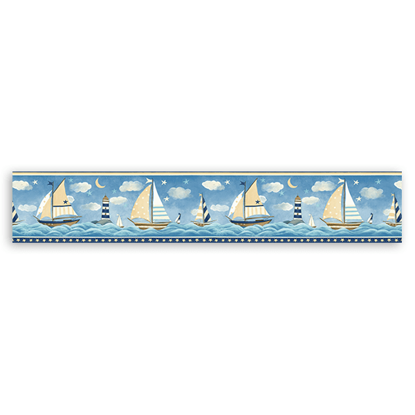 Stickers pour enfants: Frise de Bateaux