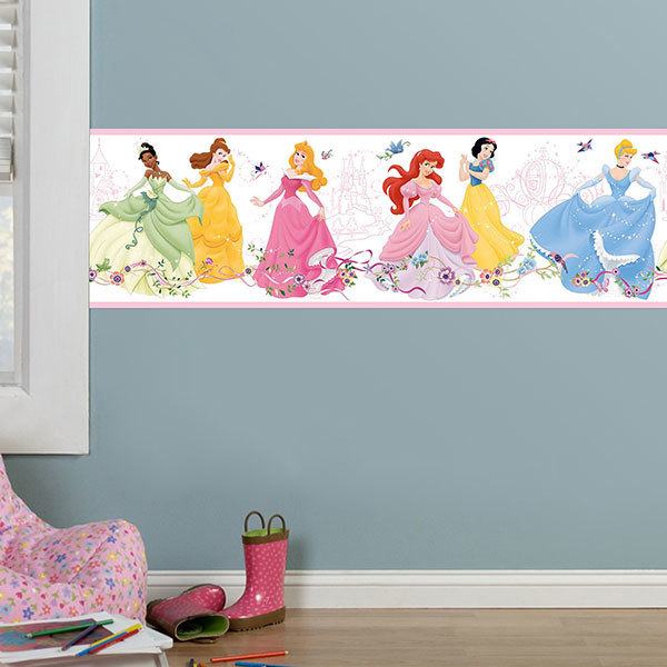 Stickers pour enfants: Frontière Disney Princesses dansant