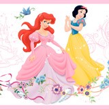 Stickers pour enfants: Frontière Disney Princesses dansant 4