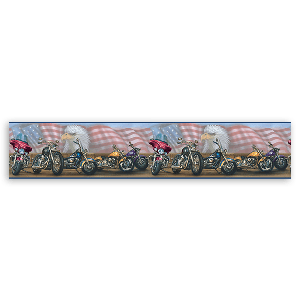 Stickers muraux: Frise murale Harley Davidson
