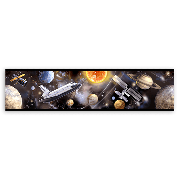 Stickers muraux: Frise murale Explorer l'espace