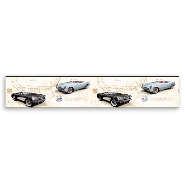 Stickers muraux: Frise murale Chevrolet Corvette