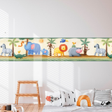 Stickers pour enfants: Frise Murale Animaux de la Jungle 3