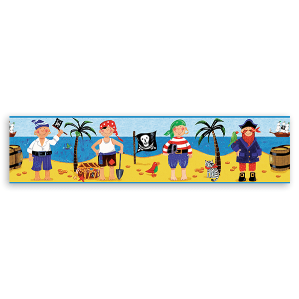 Stickers pour enfants: Frise Murale Pirates et Boucaniers
