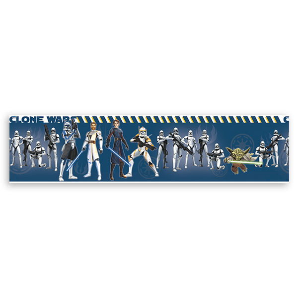 Stickers pour enfants: Frise murale pour enfants Clone Wars