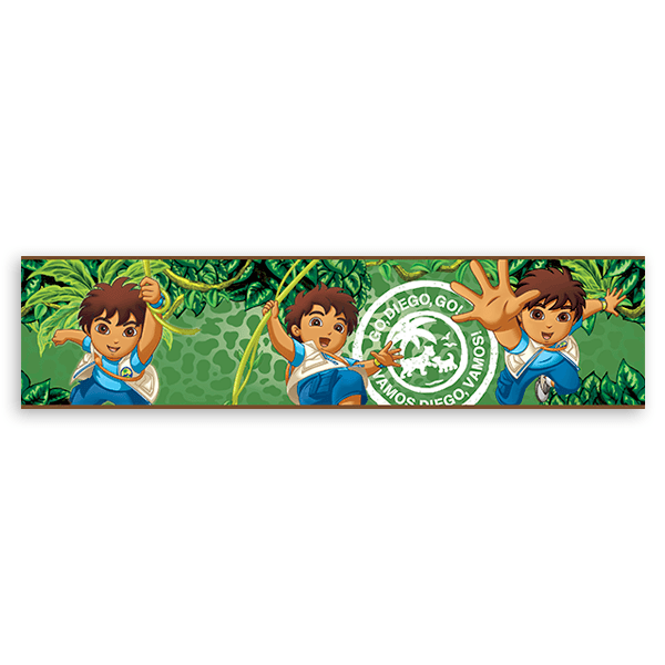 Stickers pour enfants: Frise murale pour enfants Go Diego Go!