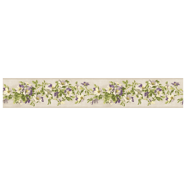 Stickers muraux: Fleurs Peintes en Violet