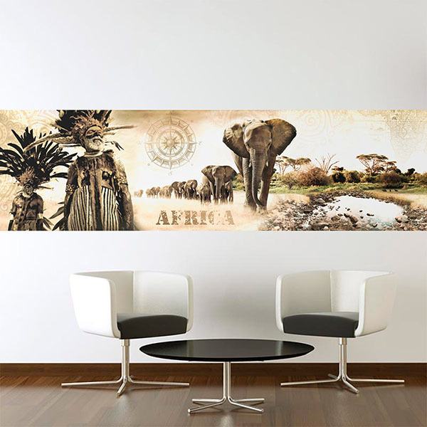 Stickers muraux: Collage de paysages africains