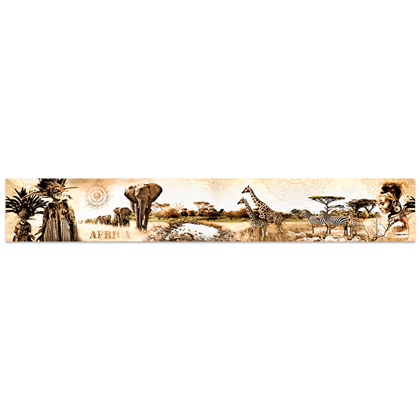 Stickers muraux: Collage de paysages africains