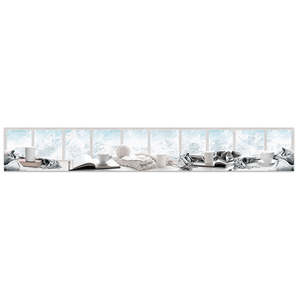Stickers muraux: La neige derrière la fenêtre