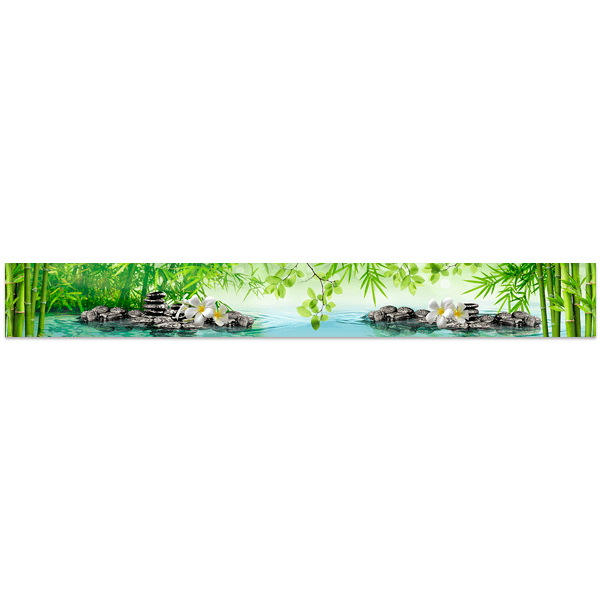 Stickers muraux: Rivière parmi les bambous