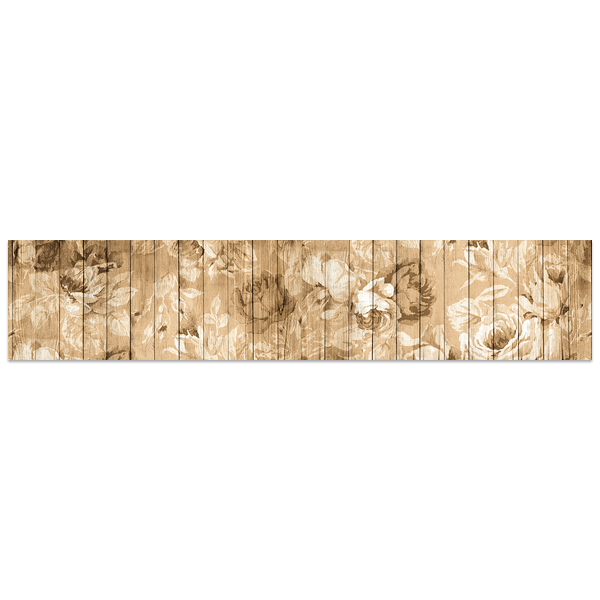 Stickers muraux: Fleurs sur bois