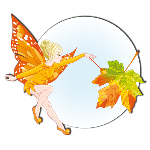 Stickers pour enfants: Papillon Autumn Fairy