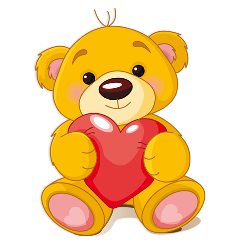 Stickers pour enfants: Ours Coeur