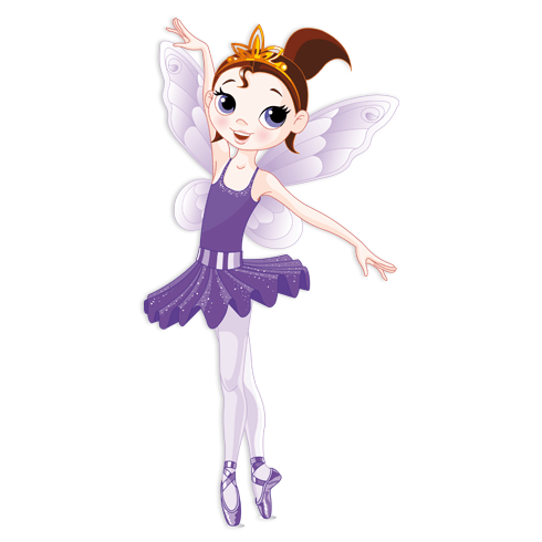 Stickers pour enfants: Fée Danseuse Violet