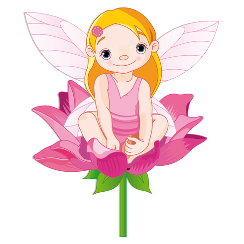 Stickers pour enfants: Petite Fée sur une fleur