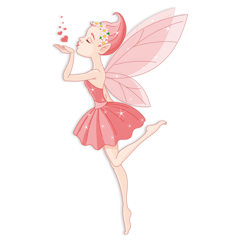Stickers pour enfants: Baiser Ballerina Fée