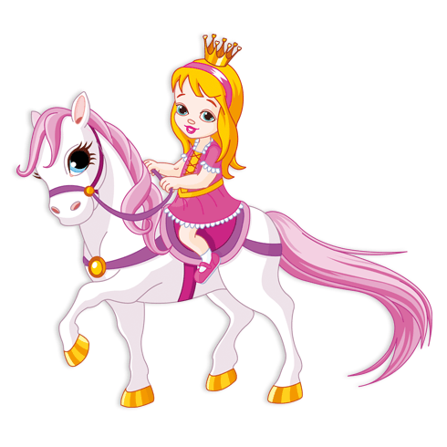 Stickers pour enfants: Princesse et Poney