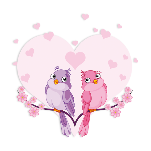 Stickers pour enfants: Tourtereaux