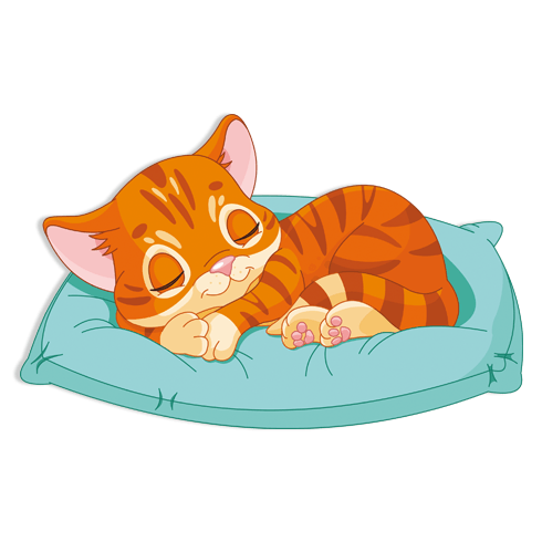 Stickers pour enfants: Le sommeil de chaton