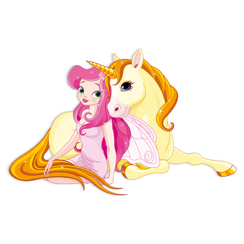 Stickers pour enfants: Princesse et Unicorn