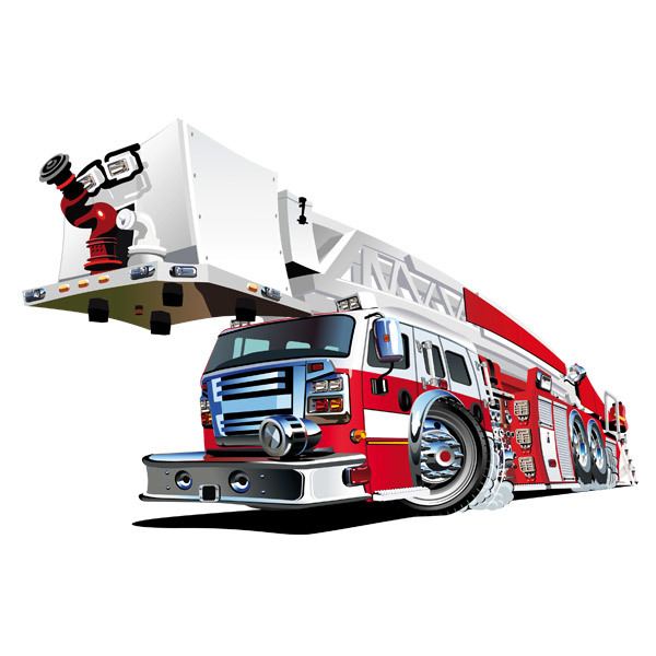 Stickers pour enfants: Grue pour camion de pompiers