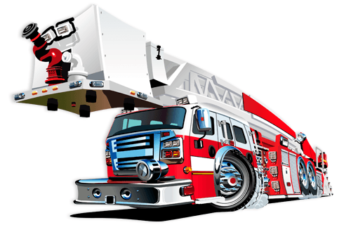 Stickers pour enfants: Grue pour camion de pompiers