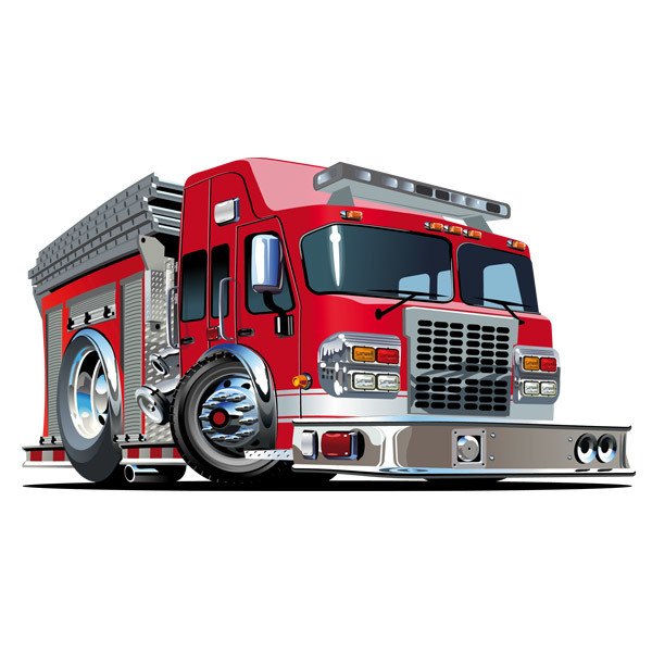 Stickers pour enfants: Distributeur de camions de pompiers