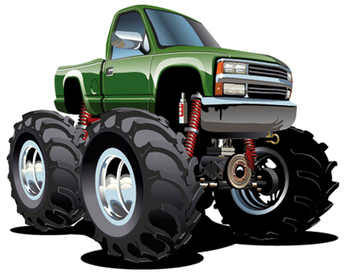 Stickers pour enfants: Monster Truck Jeep