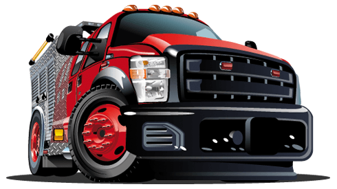 Stickers pour enfants: Camion rouge