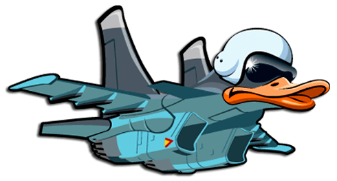 Stickers pour enfants: Avion de canard à tête
