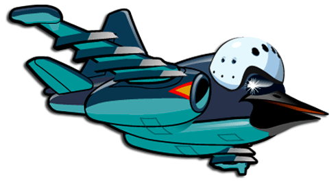 Stickers pour enfants: Avion oiseau tête