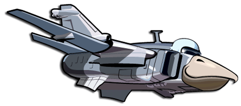 Stickers pour enfants: Avion oiseau tête 2