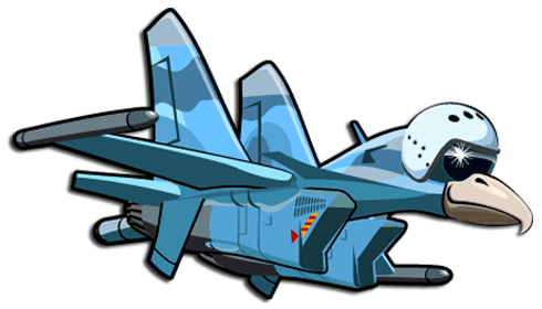 Stickers pour enfants: Avion oiseau tête 3