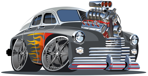 Stickers pour enfants: Tuning de voiture classique