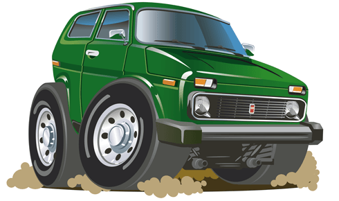 Stickers pour enfants: Tout terrain vert