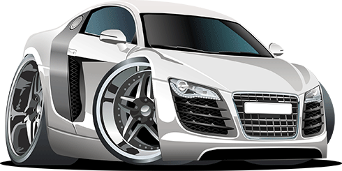 Stickers pour enfants: Voiture de sport blanc