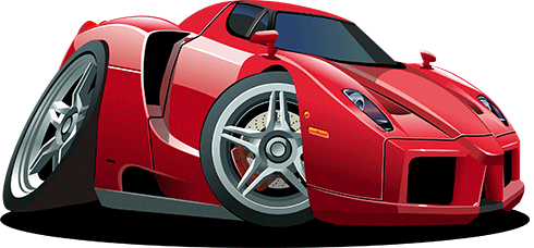 Stickers pour enfants: Voiture de sport rouge