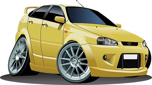 Stickers pour enfants: Voiture jaune